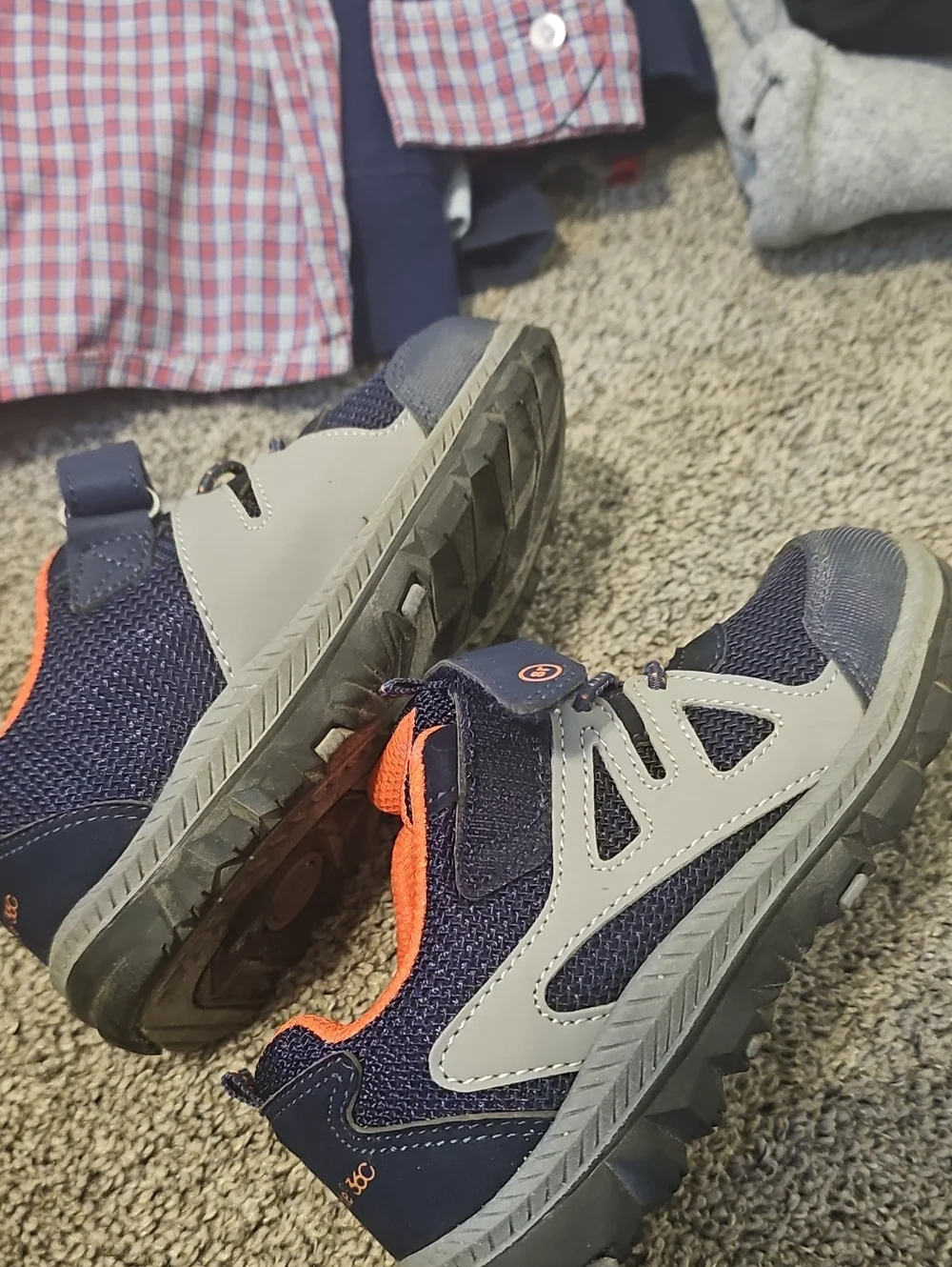 Stride Rite Navy and Orange Kids' Sneakers